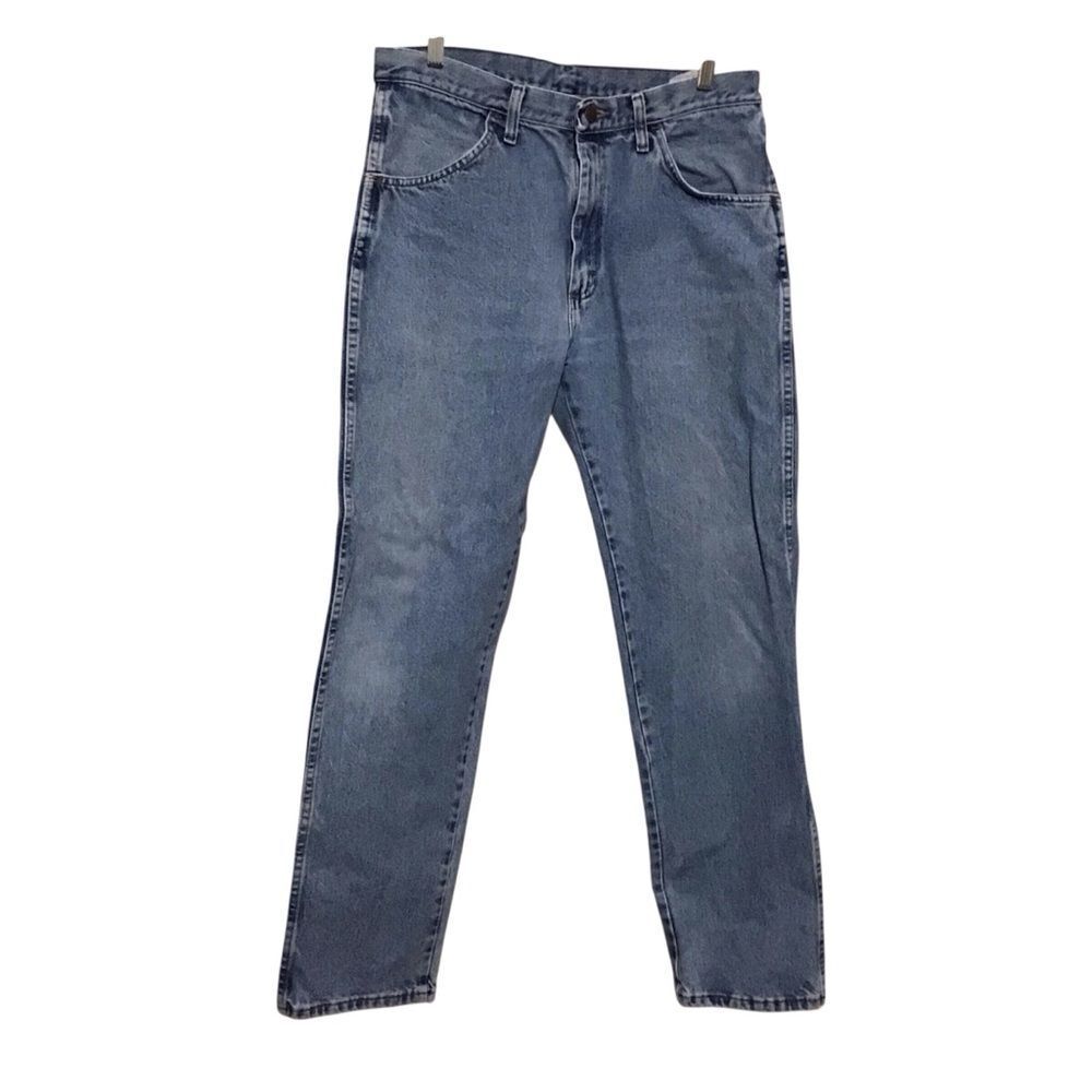 Rustler Men's Blue Straight Leg Denim Jeans 33 X 32